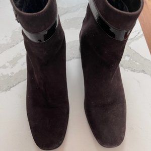 Gorgeous Aquatalia fashion boots-suede and patent leather- size 10